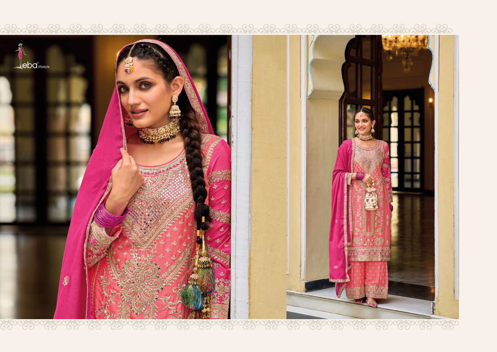 Eba Surili Embroidered Palazzo Salwar Suit Catalog